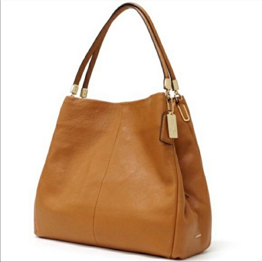 Coach brown leather shoulder bag Phoebe Madison
